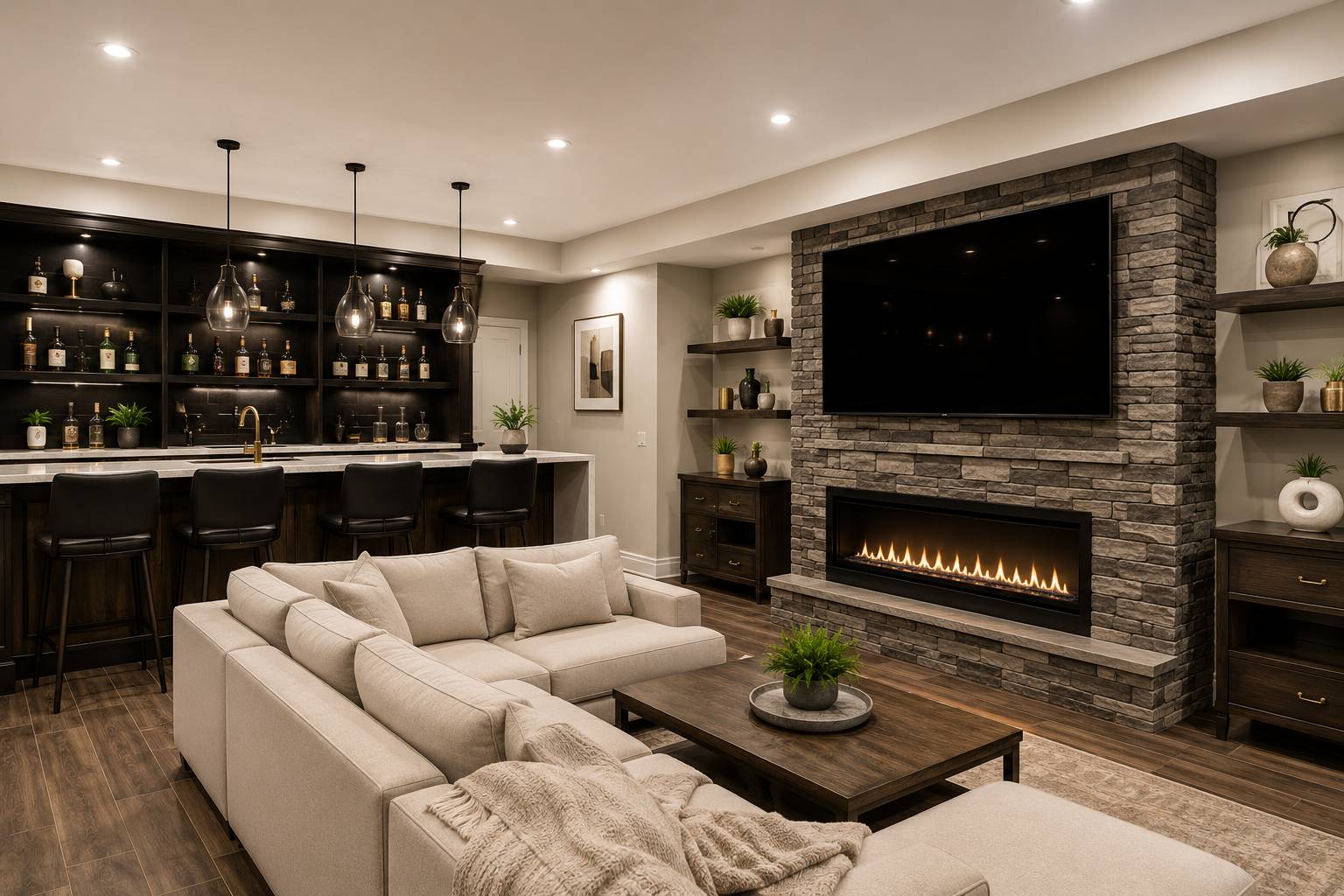 Luxury living and entertainment space