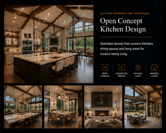 Open-concept kitchen design